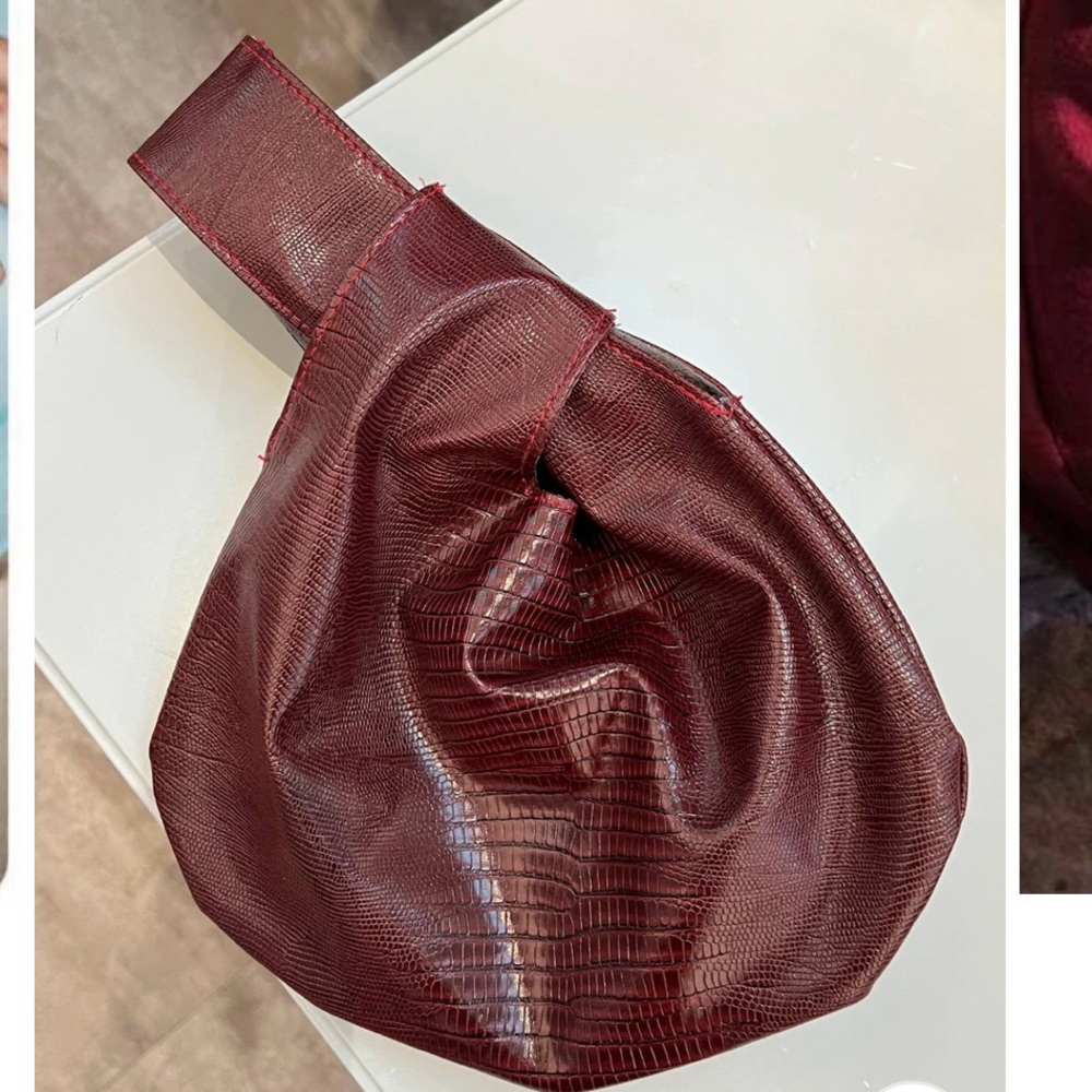 POET + JOY ARM CANDY Knot HANDBAG Maroon